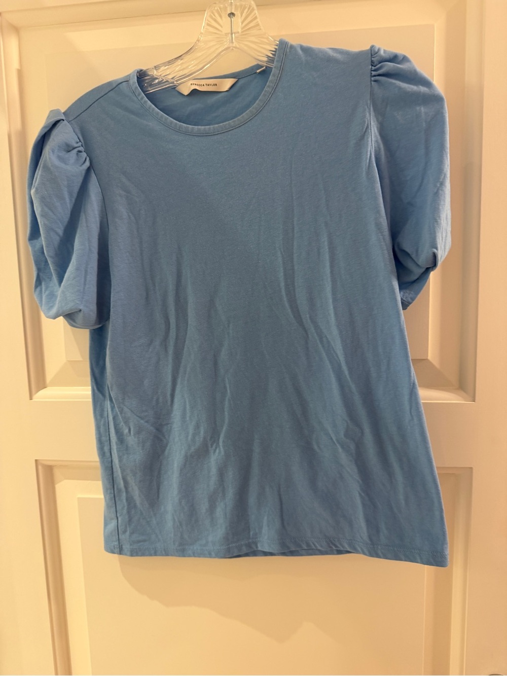 Rebecca Taylor Sky Blue Puff Sleeve Tee
